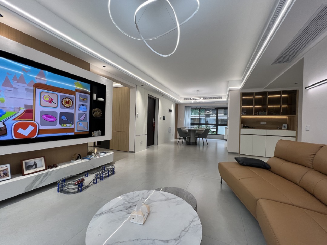 南寧二手房全拆裝修有哪些要注意？-現(xiàn)代簡(jiǎn)約-客廳